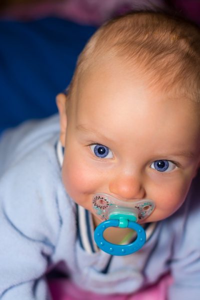 baby with pacifier